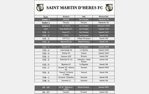 ⚪⚫ Programme du week-end des 9 et 10 octobre