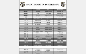 ⚪⚫ Programme du week-end des 5 et 6 Mars