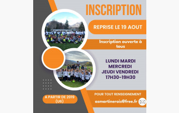 ⚫⚪ REPRISE DES INSCRIPTIONS ! ⚠️