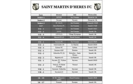 ⚪⚫ Programme du week-end des 9 et 10 octobre