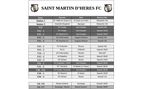 ⚪⚫ Programme du week-end des 7 et 8 Mai