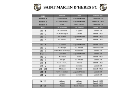 ⚪⚫ Programme du week-end des 21 et 22 Mai