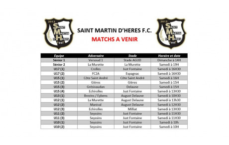 ⚪⚫ Programme du week-end des 28 et 29 Janvier