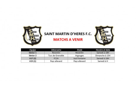 ⚪⚫ Programme du week-end des 04 et 05 Février