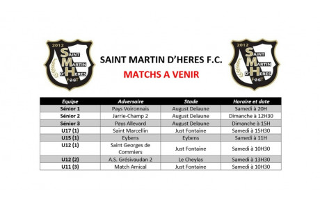 ⚪⚫ Programme du week-end des 18 et 19 Février